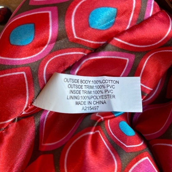 Tignanello Tropical Floral Hobo Bag with Tan Leather Trim NWT - Picture 6 of 10